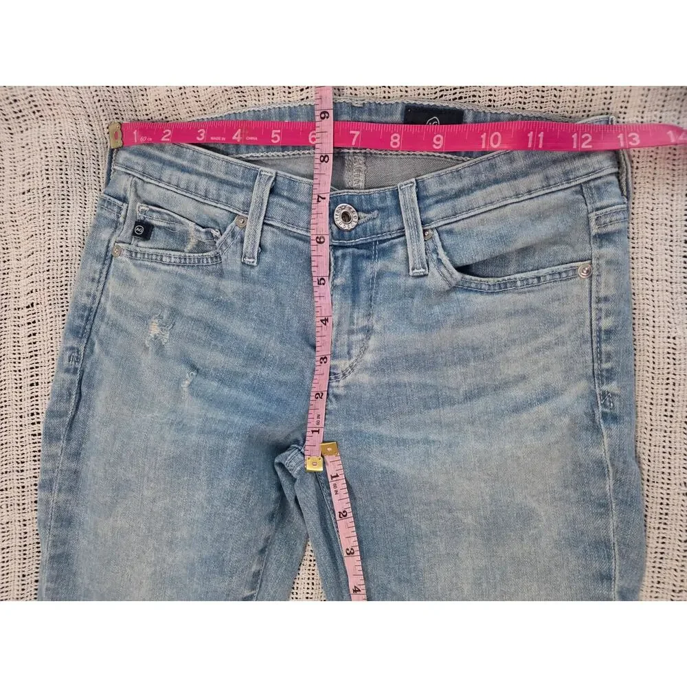AG Adriano Goldschmied Legging Ankle Jeans 24R Super Skinny Distressed